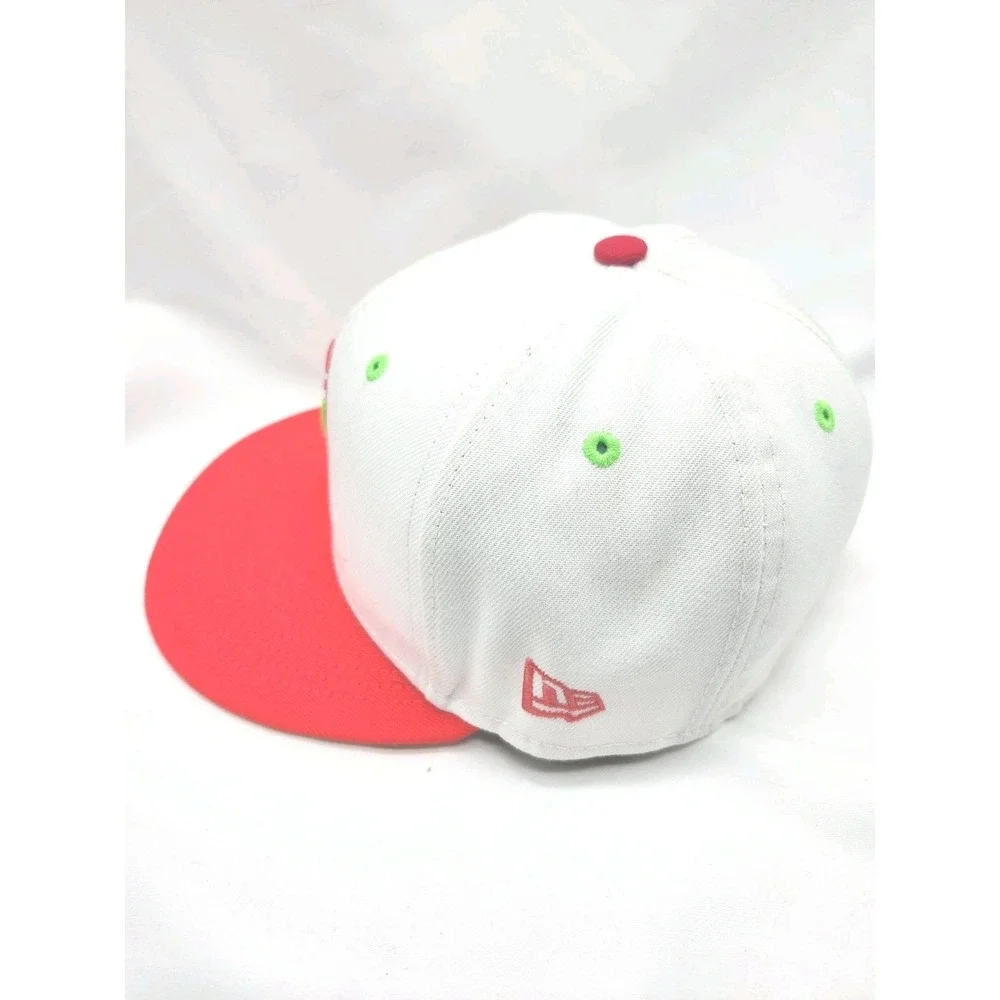 New Era Atlanta Braves 59FIFTY 150th Anniversary White/pink/Grn Fitted Hat 7 1/8
